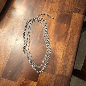 Chico’s Silver Multi Chain Necklace